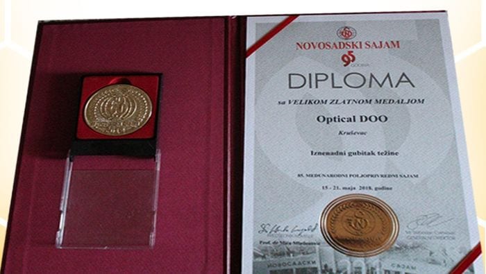 Diploma sa velikom zlatnom medaljom, iznenadni gubitak težine, Novosadski sajam