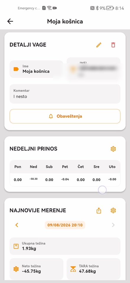 Nedeljni prinos